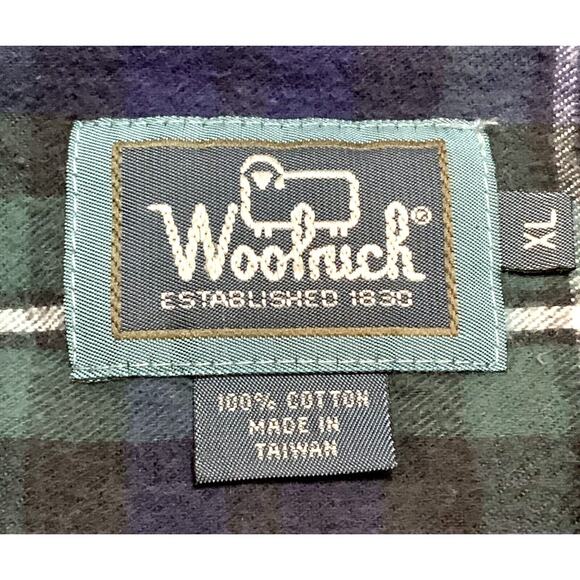 Vtg Woolrich Plaid Button up Flannel Camping Shirt 2717 Mallard Men's Size XL - Picture 5 of 9